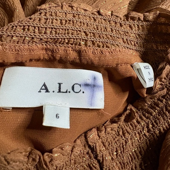 EUC A.L.C.- Silvie Smocked Mini Dress. Size 6 - Picture 6 of 11